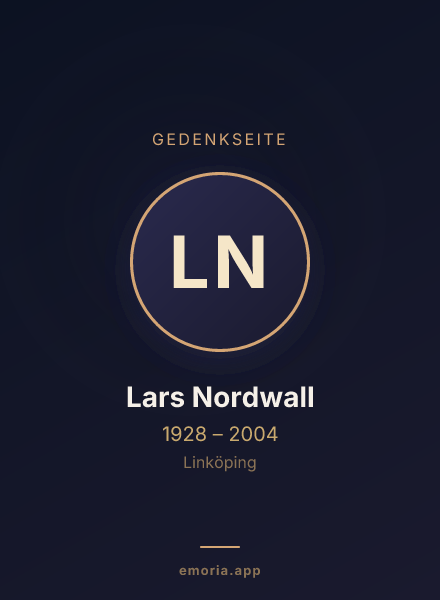 Gedenkportrait von Lars Nordwall