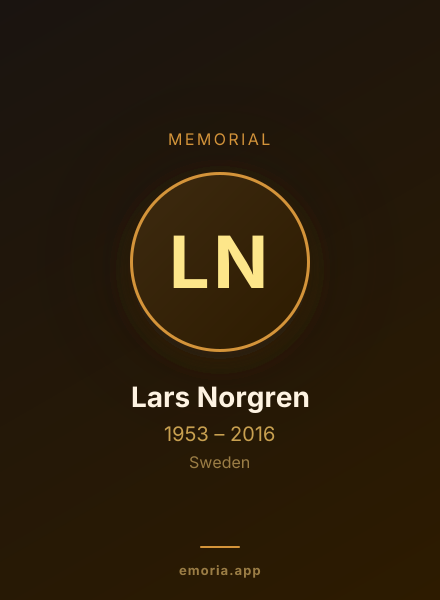 Memorial portrait of Lars Norgren