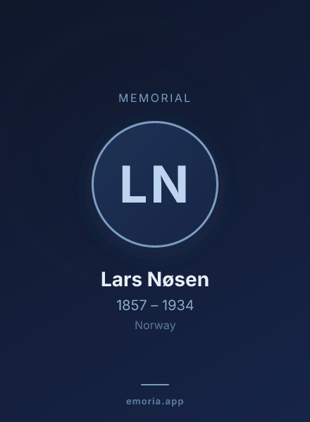 Memorial portrait of Lars Nøsen