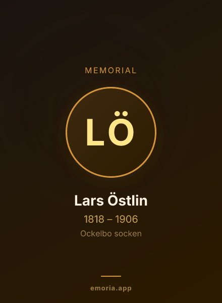 Memorial portrait of Lars Östlin