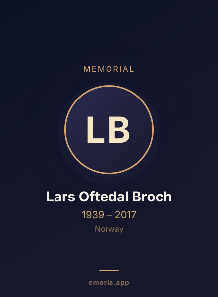 Memorial portrait of Lars Oftedal Broch