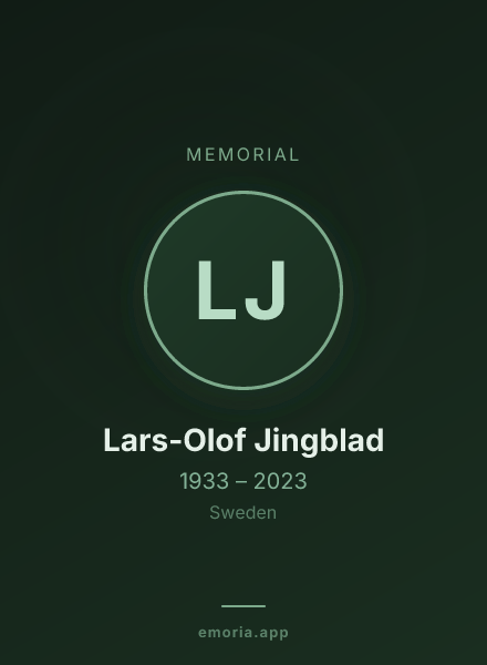 Memorial portrait of Lars-Olof Jingblad