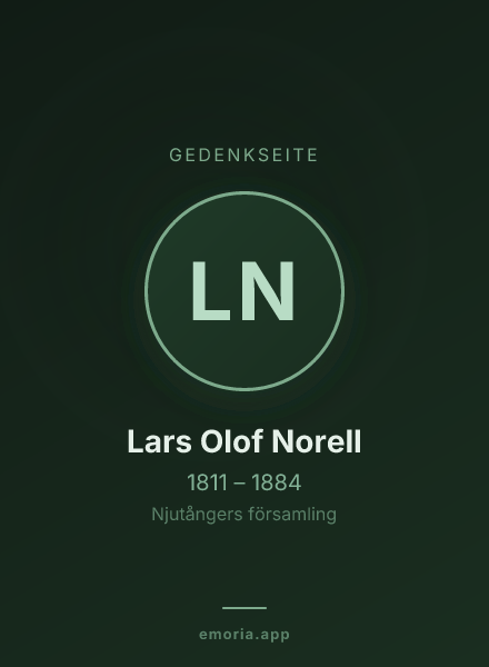 Gedenkportrait von Lars Olof Norell