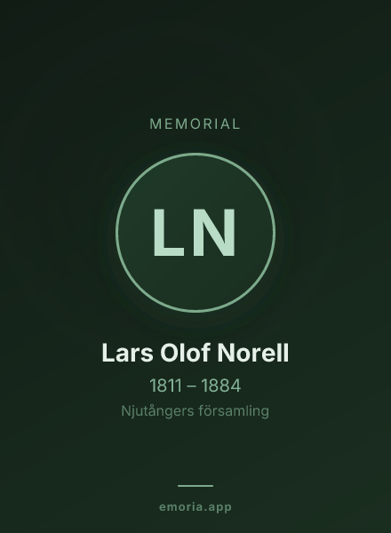 Memorial portrait of Lars Olof Norell