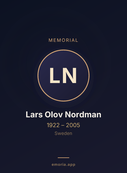 Memorial portrait of Lars Olov Nordman