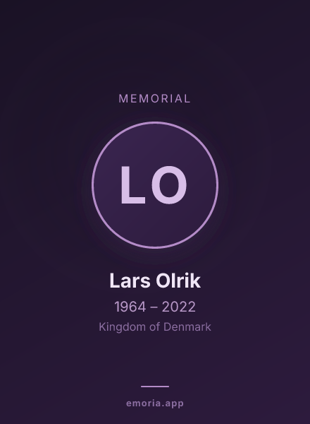 Memorial portrait of Lars Olrik