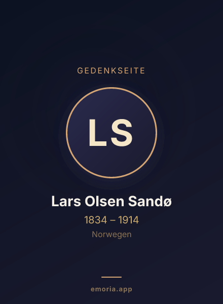 Gedenkportrait von Lars Olsen Sandø
