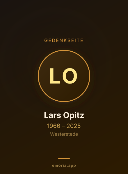 Gedenkportrait von Lars Opitz