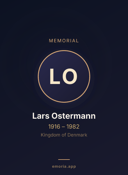 Memorial portrait of Lars Ostermann