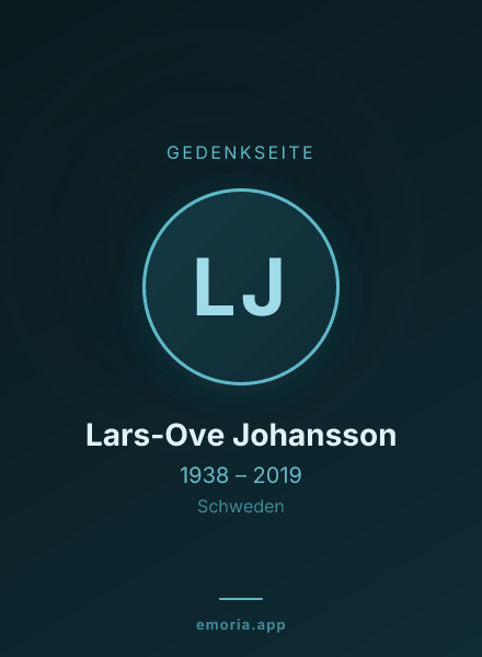 Gedenkportrait von Lars-Ove Johansson