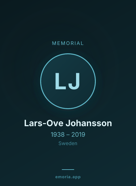 Memorial portrait of Lars-Ove Johansson
