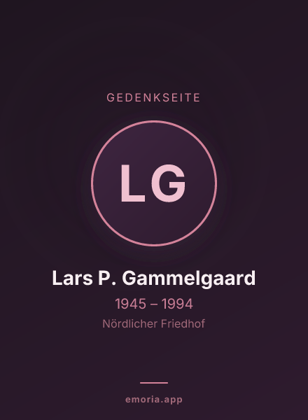 Gedenkportrait von Lars P. Gammelgaard