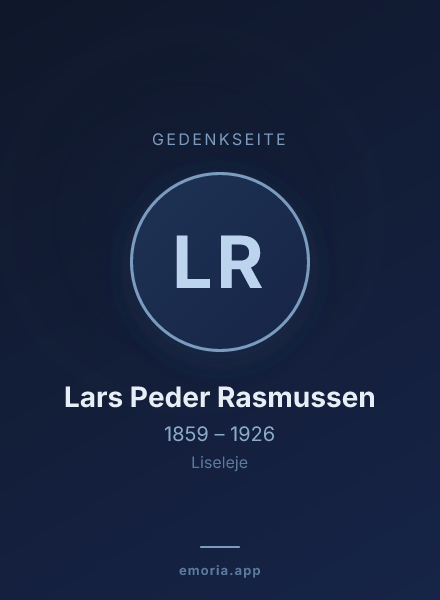 Gedenkportrait von Lars Peder Rasmussen