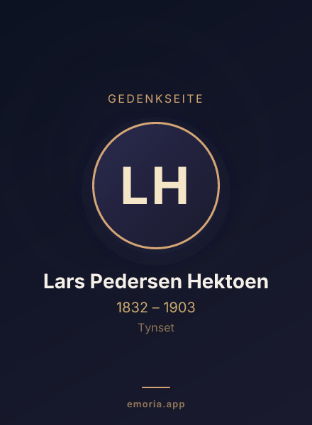 Gedenkportrait von Lars Pedersen Hektoen