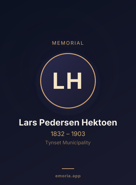 Memorial portrait of Lars Pedersen Hektoen