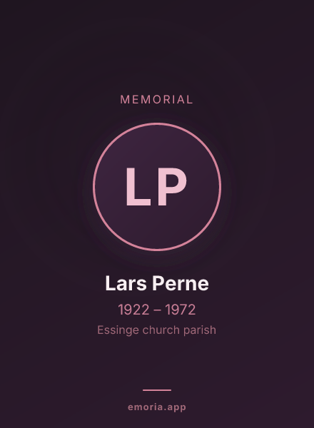 Memorial portrait of Lars Perne