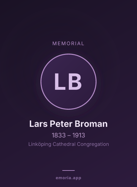 Memorial portrait of Lars Peter Broman