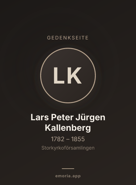Gedenkportrait von Lars Peter Jürgen Kallenberg