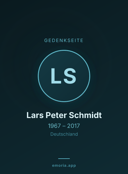 Gedenkportrait von Lars Peter Schmidt