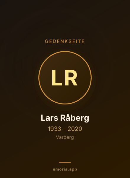 Gedenkportrait von Lars Råberg