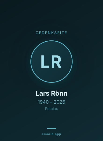 Gedenkportrait von Lars Rönn