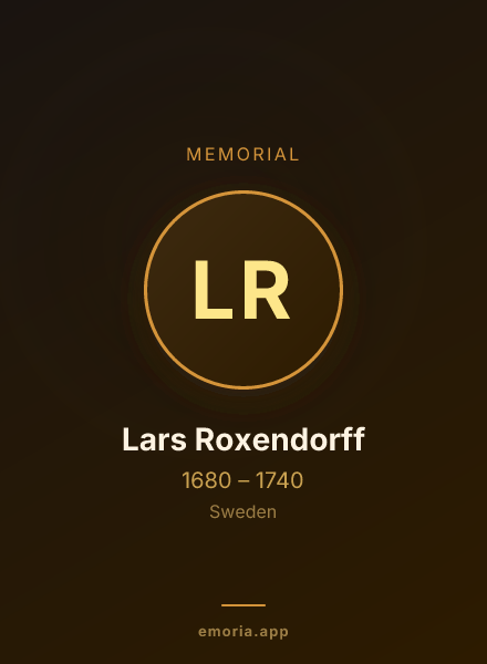 Memorial portrait of Lars Roxendorff
