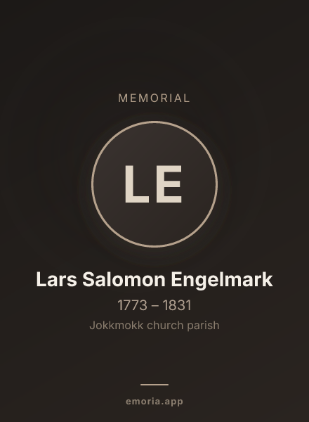 Memorial portrait of Lars Salomon Engelmark