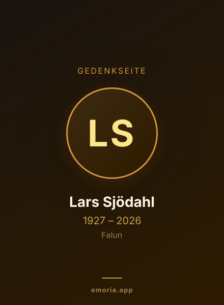 Gedenkportrait von Lars Sjödahl