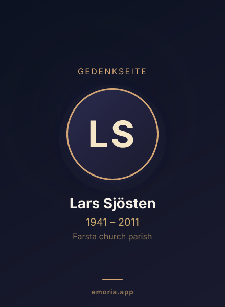 Gedenkportrait von Lars Sjösten