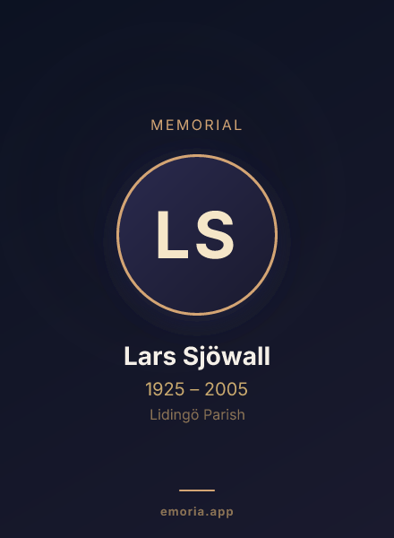 Memorial portrait of Lars Sjöwall