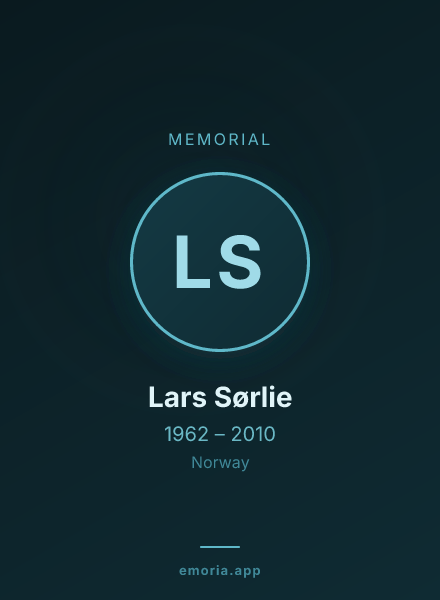 Memorial portrait of Lars Sørlie
