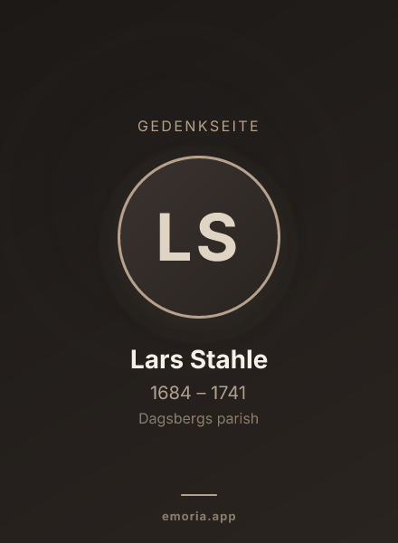 Gedenkportrait von Lars Stahle