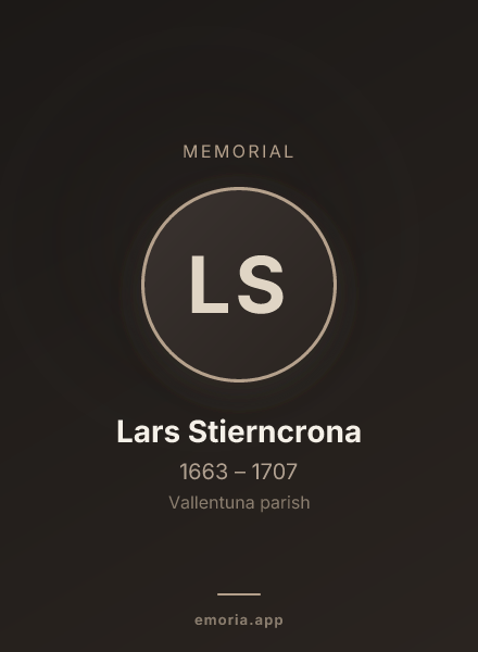 Memorial portrait of Lars Stierncrona