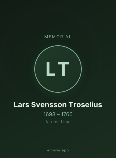 Memorial portrait of Lars Svensson Troselius