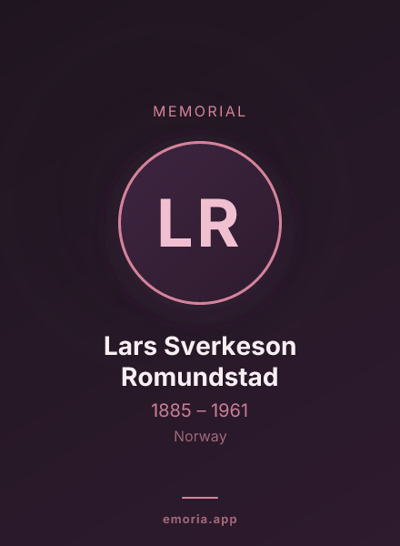 Memorial portrait of Lars Sverkeson Romundstad