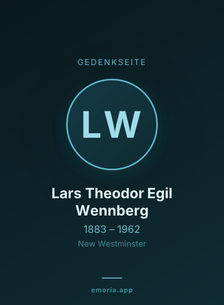 Gedenkportrait von Lars Theodor Egil Wennberg
