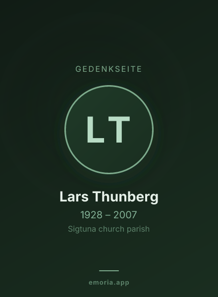 Gedenkportrait von Lars Thunberg
