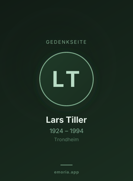 Gedenkportrait von Lars Tiller