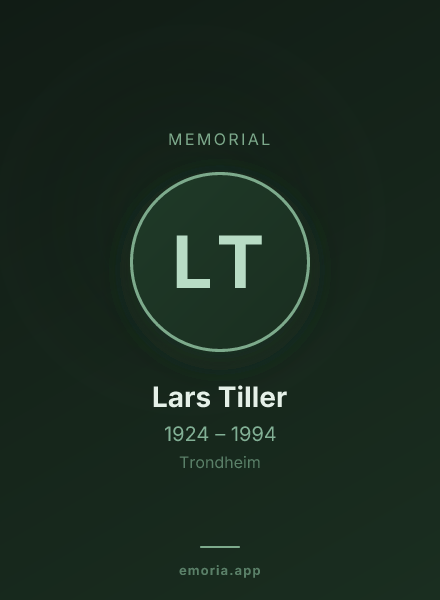Memorial portrait of Lars Tiller