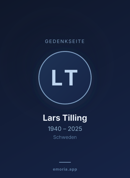 Gedenkportrait von Lars Tilling
