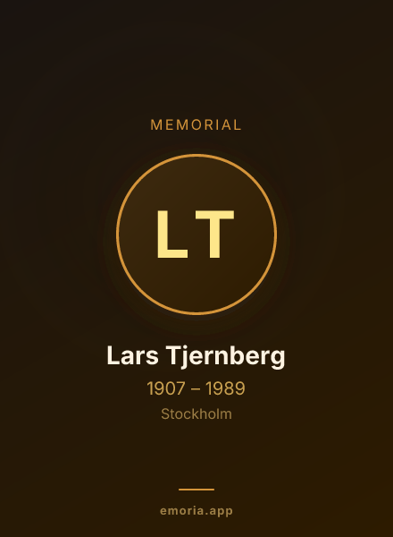 Memorial portrait of Lars Tjernberg