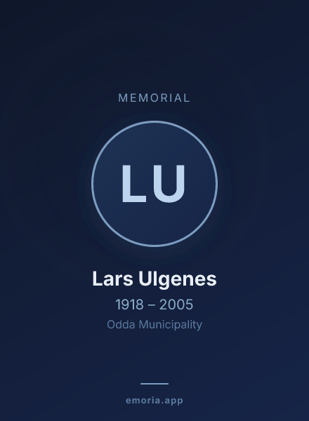 Memorial portrait of Lars Ulgenes