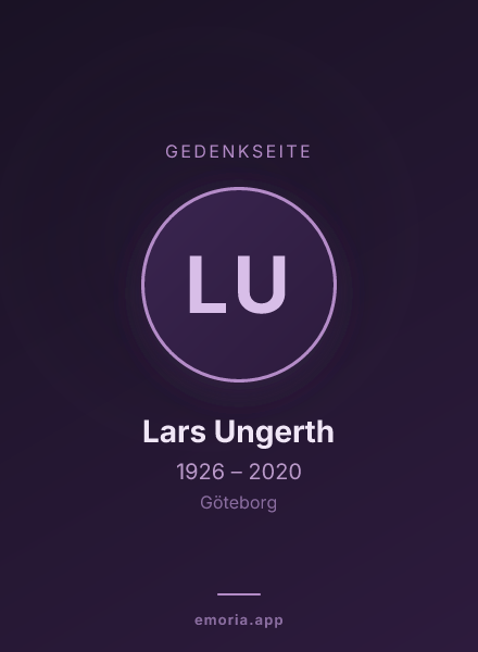 Gedenkportrait von Lars Ungerth