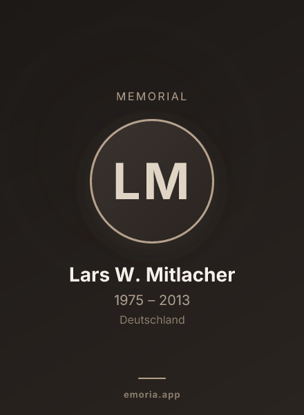 Memorial portrait of Lars W. Mitlacher