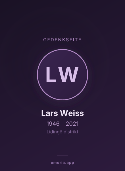 Gedenkportrait von Lars Weiss