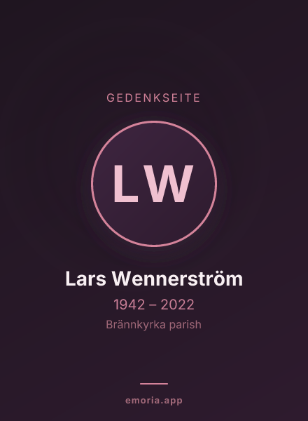 Gedenkportrait von Lars Wennerström
