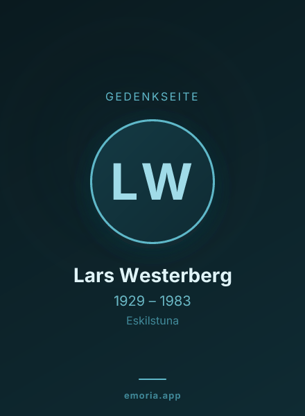 Gedenkportrait von Lars Westerberg