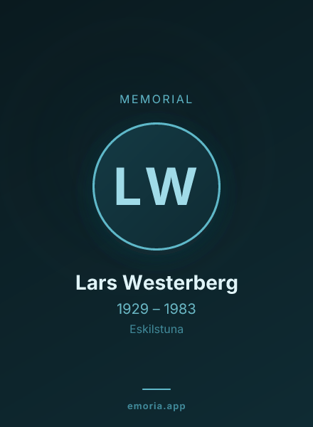 Memorial portrait of Lars Westerberg