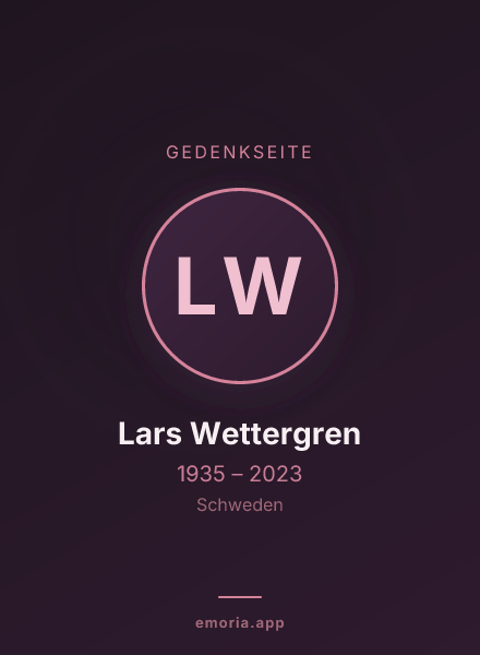 Gedenkportrait von Lars Wettergren