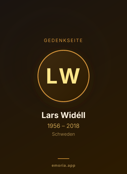 Gedenkportrait von Lars Widéll
